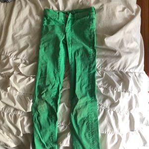 J Brand green jeans for girls.